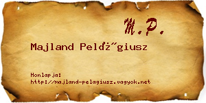 Majland Pelágiusz névjegykártya